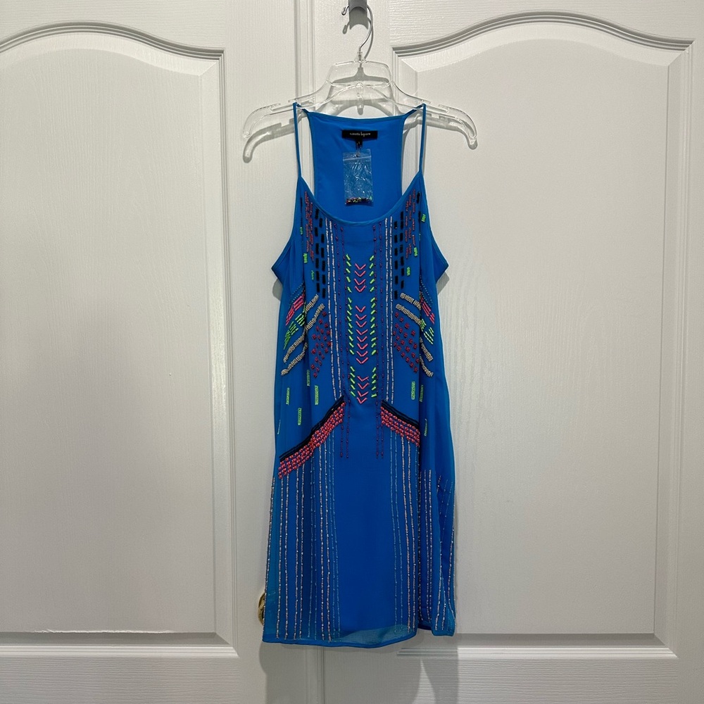 Nanette Lepore Royal Blue Beaded Dress - Size Small